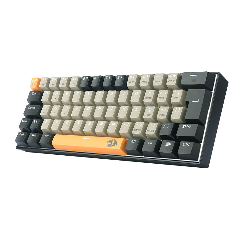 Teclado Mecanico Redragon Lakshmi Sunrise, Led Branco, ABNT2, Switch Marrom, K606-OG-GY-BK - miniatura 4