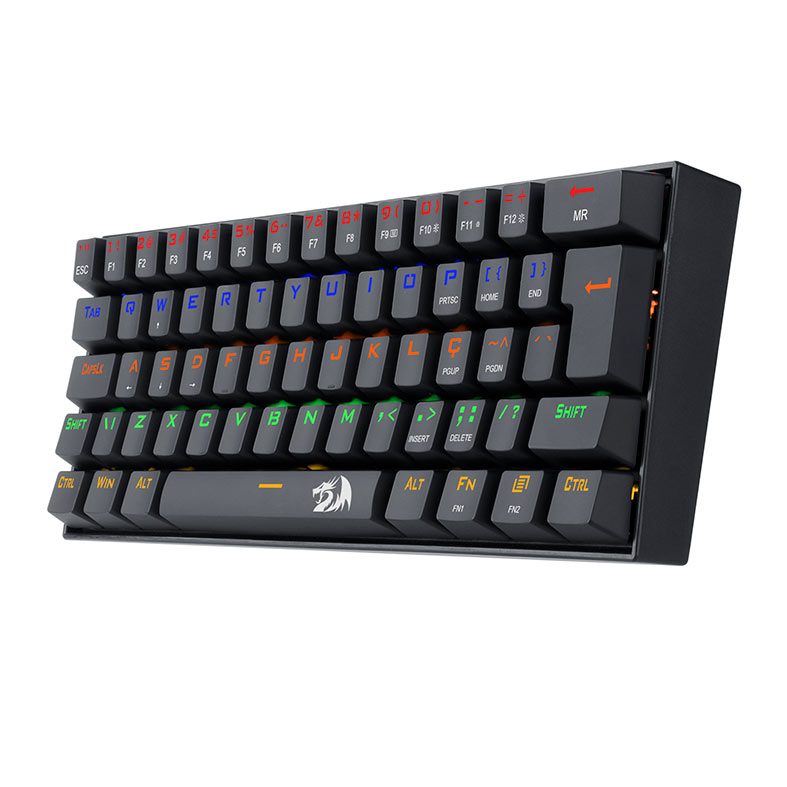Teclado Mecanico Redragon Lakshmi, Rainbow, ABNT2, Layout Compacto, Switch Azul, K606R-PT-BLUE - miniatura 4