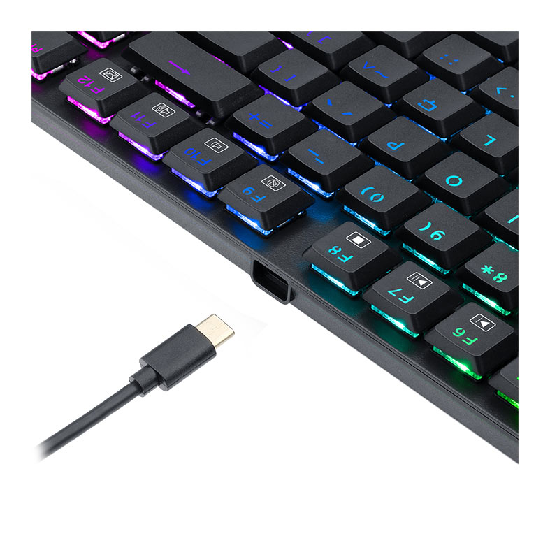 Teclado Mecanico Redragon APS Pro, RGB, Switch Marrom, Preto, K607P-KBS-PT-BROWN - miniatura 10