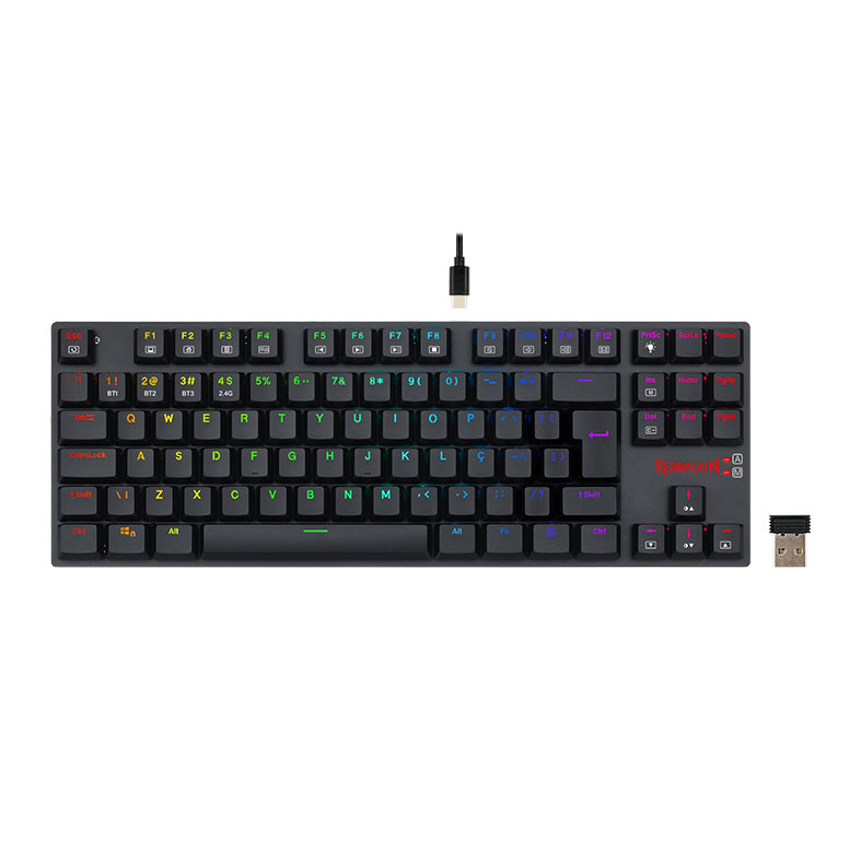 Teclado Mecanico Redragon APS Pro, RGB, Switch Marrom, Preto, K607P-KBS-PT-BROWN - miniatura 3