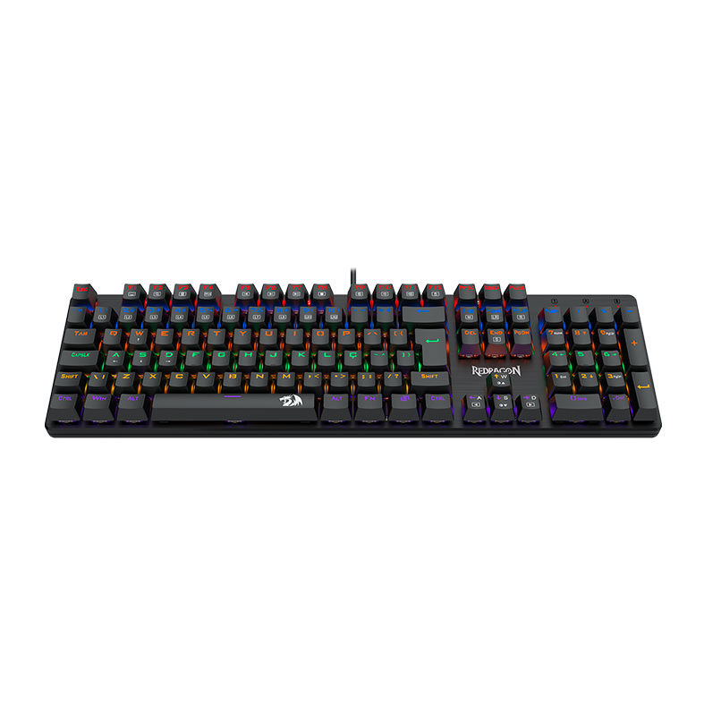 Teclado Mecanico Gamer Redragon Valheim, Rainbow, Switch Marrom, USB, Preto, K608-R-PT-BROWN - miniatura 5