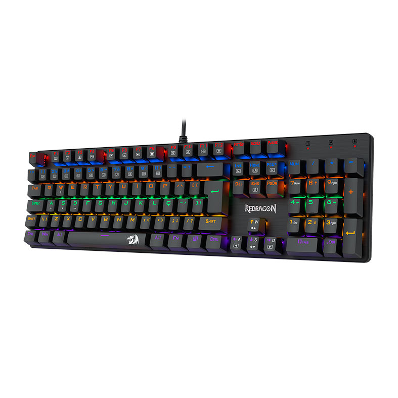 Teclado Mecanico Gamer Redragon Valheim, Rainbow, Switch Marrom, USB, Preto, K608-R-PT-BROWN - miniatura 4