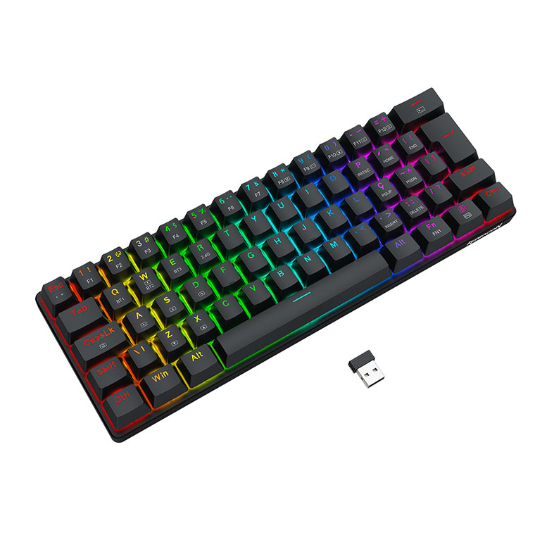 Teclado Mecanico Redragon Jax Pro, RGB, ABNT2, Switch Marrom, Wireless, Preto, K613-KBS PT-BROWN - miniatura 5