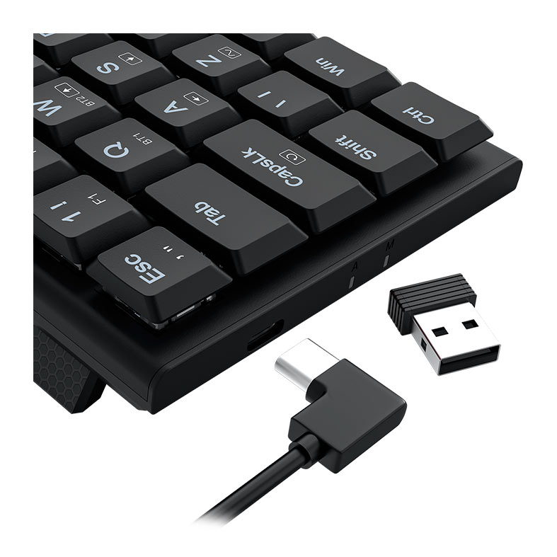 Teclado Mecanico Redragon Anivia Pro, RGB, ABNT2, Switch Marrom, Wireless, Preto, K614RGB-PRO-PT-BROWN - miniatura 7
