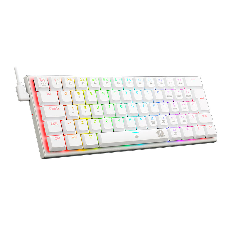 Teclado Mecanico Gamer Redragon Anivia, RGB, ABNT, Switch Azul, Branco, K614W-RGB-PT-BLUE - miniatura 3