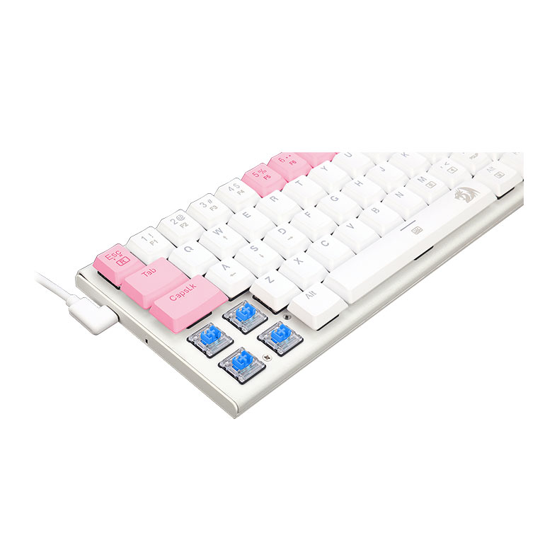 Teclado Mecanico Gamer Redragon Anivia, RGB, ABNT, Switch Azul, Branco e Rosa, K614WP-RGB-PT-BLUE - miniatura 9
