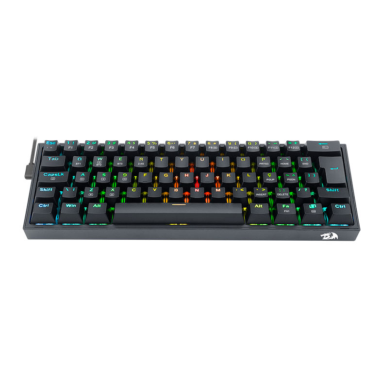 Teclado Mecanico Gamer Redragon Fizz Pro, RGB, Wireless, Switch Blue, Preto, K616-RGB-B-PT-BLUE - miniatura 6