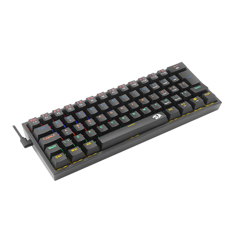 Teclado Mecanico Gamer Redragon FIZZ, RAINBOW, ABNT2, Switch Marron, Preto, K617-R-B-PT-BROWN - miniatura 6