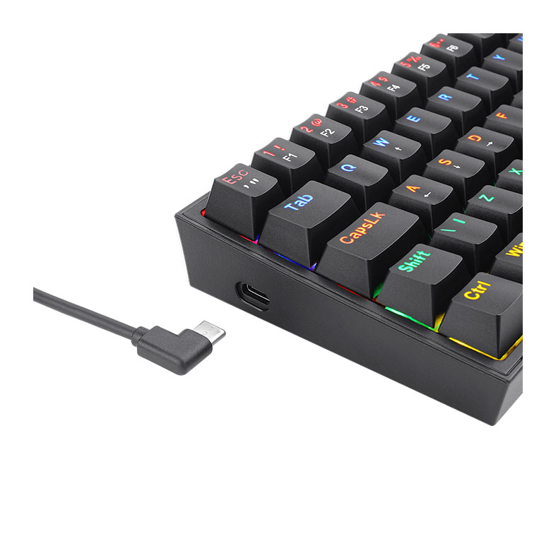 Teclado Mecanico Gamer Redragon FIZZ, RAINBOW, ABNT2, Switch Marron, Preto, K617-R-B-PT-BROWN - miniatura 9