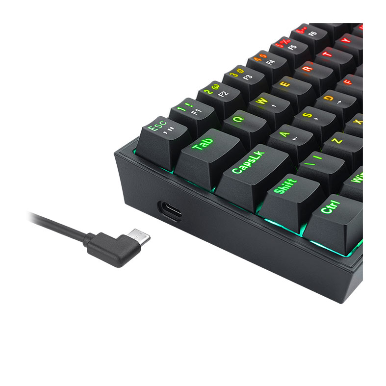 Teclado Mecanico Gamer Redragon FIZZ, RGB, ABNT2, Switch Marron, Preto, K617-RGB-B-PT-BROWN - miniatura 9
