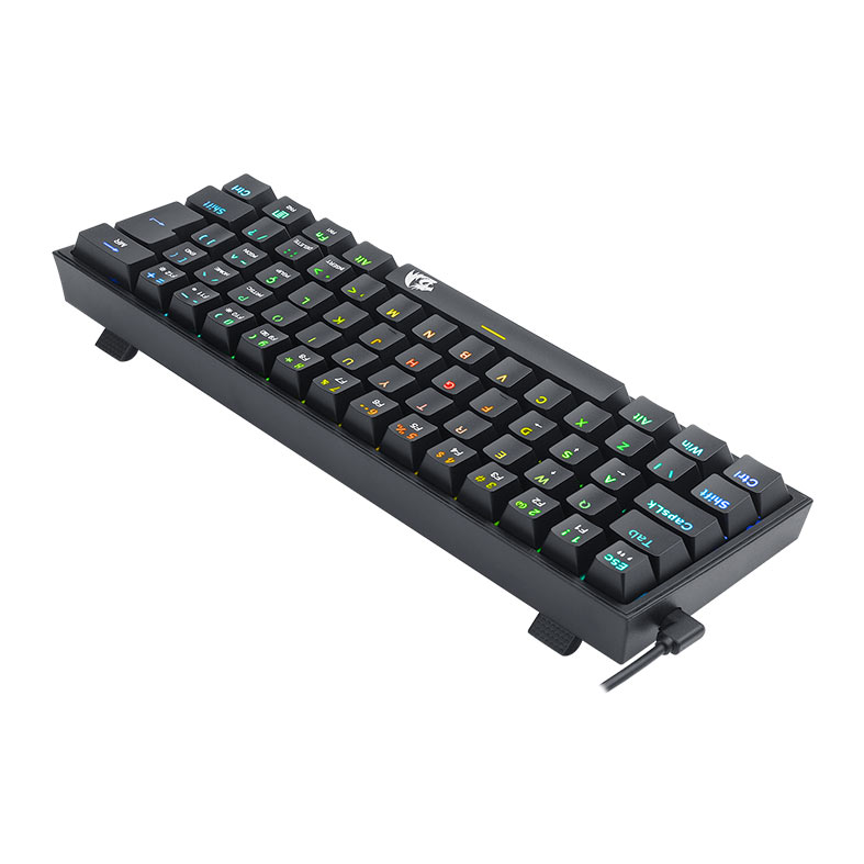 Teclado Mecanico Gamer Redragon FIZZ, RGB, ABNT2, Switch Marron, Preto, K617-RGB-B-PT-BROWN - miniatura 7