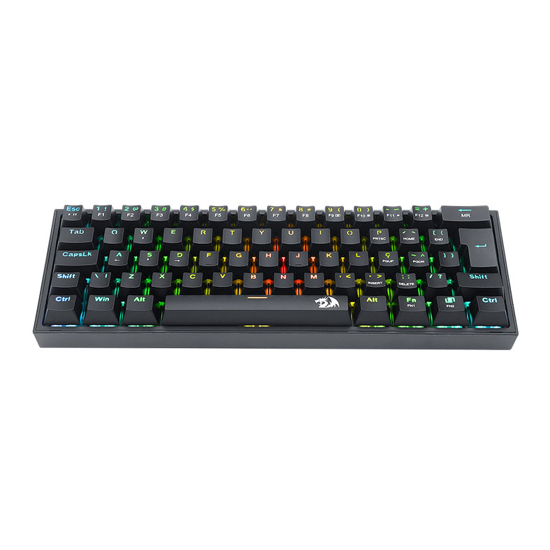 Teclado Mecanico Gamer Redragon FIZZ, RGB, ABNT2, Switch Marron, Preto, K617-RGB-B-PT-BROWN - miniatura 6
