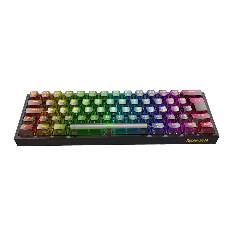 Teclado Mecanico Gamer Redragon Fizz, RGB, Switch Crystal, Transparente, K617CTB-RGB - miniatura 5