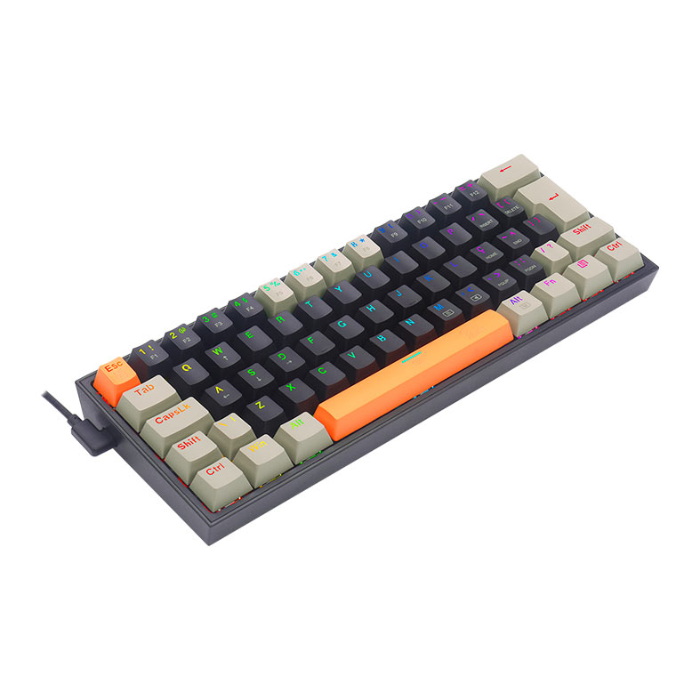 Teclado Mecanico Gamer Redragon Fizz, RGB, Switch Marrom, Preto, K617RGB-OG-BK-GY - miniatura 6