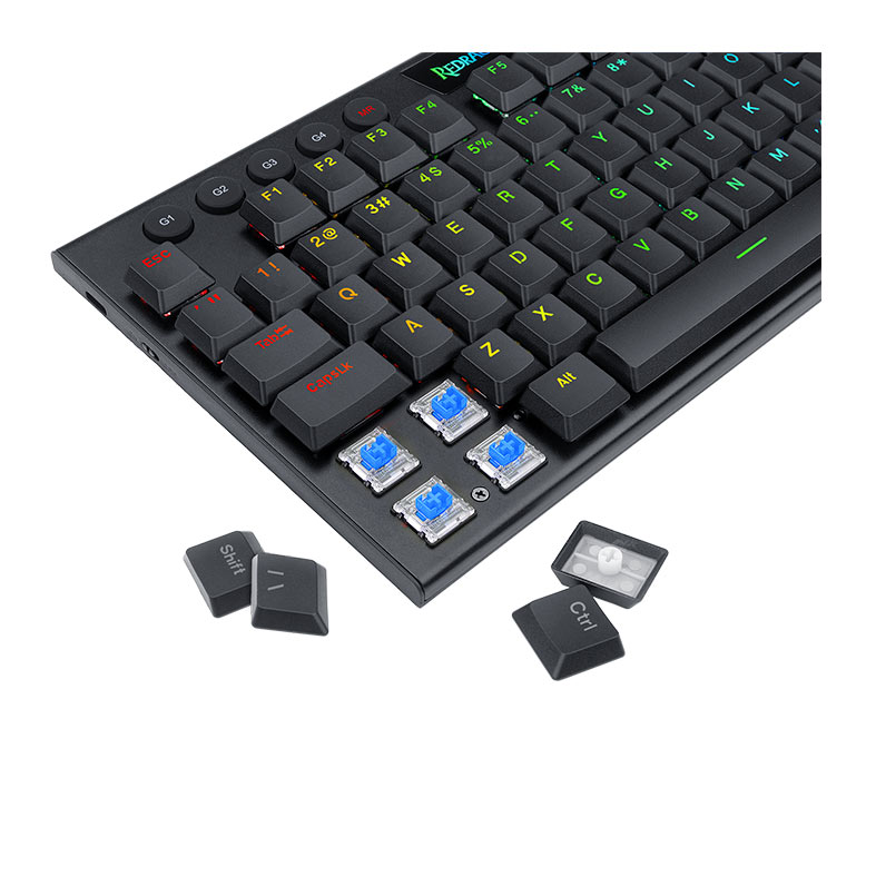 Teclado Mecanico Gamer Redragon Horus TKL, RGB, ABNT2, Switch Marrom, USB, Preto, K622-RGB-PT-BROWN - miniatura 8