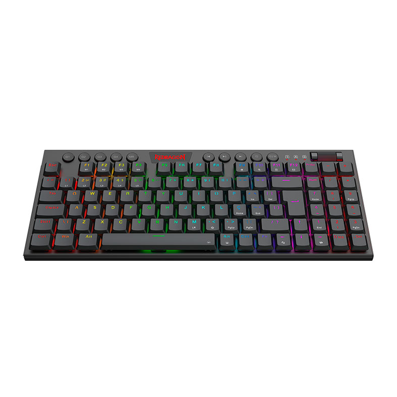 Teclado Mecanico Gamer Redragon Yi TKL, RGB, Switch Marrom, USB, Preto, K625P-KB - miniatura 6