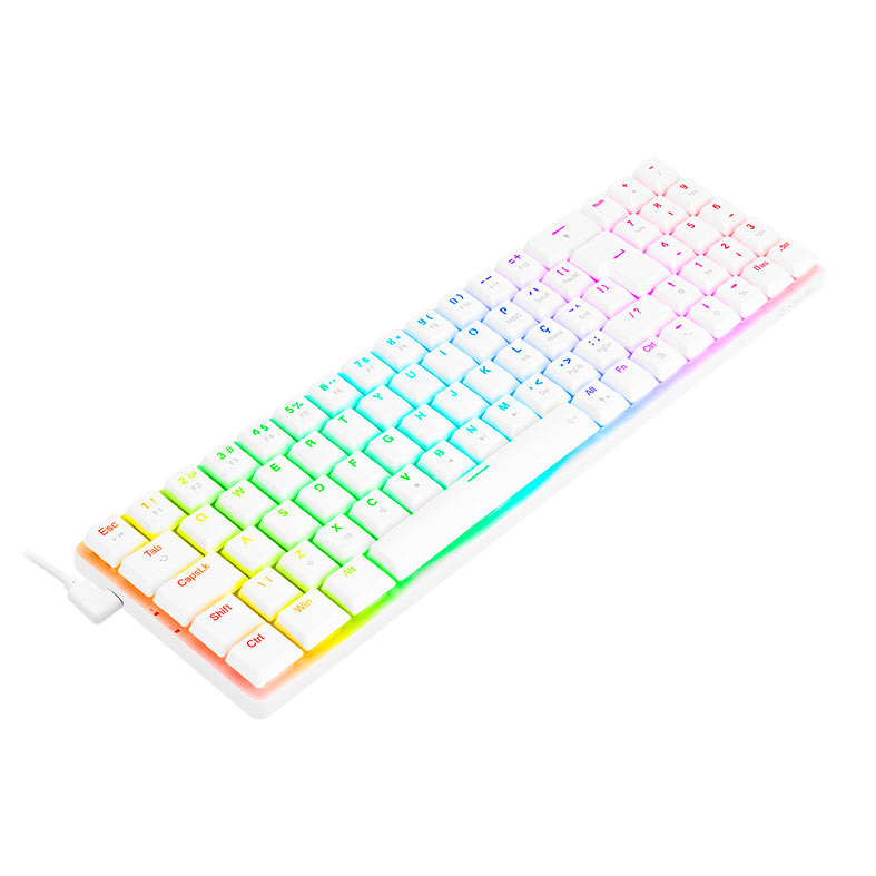 Teclado Mecanico Gamer Redragon Ashe, RGB, Switch Red, Branco, K626-KB-W-PT-RED - miniatura 5
