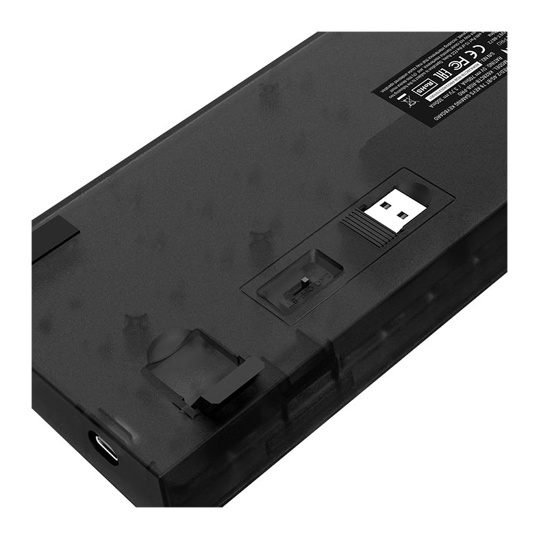 Teclado Mecanico Gamer Redragon Pollux Pro Clear, RGB, Bluetooth, Switch Crystal, Preto, K628CTB-RGB-PRO-PT - miniatura 10