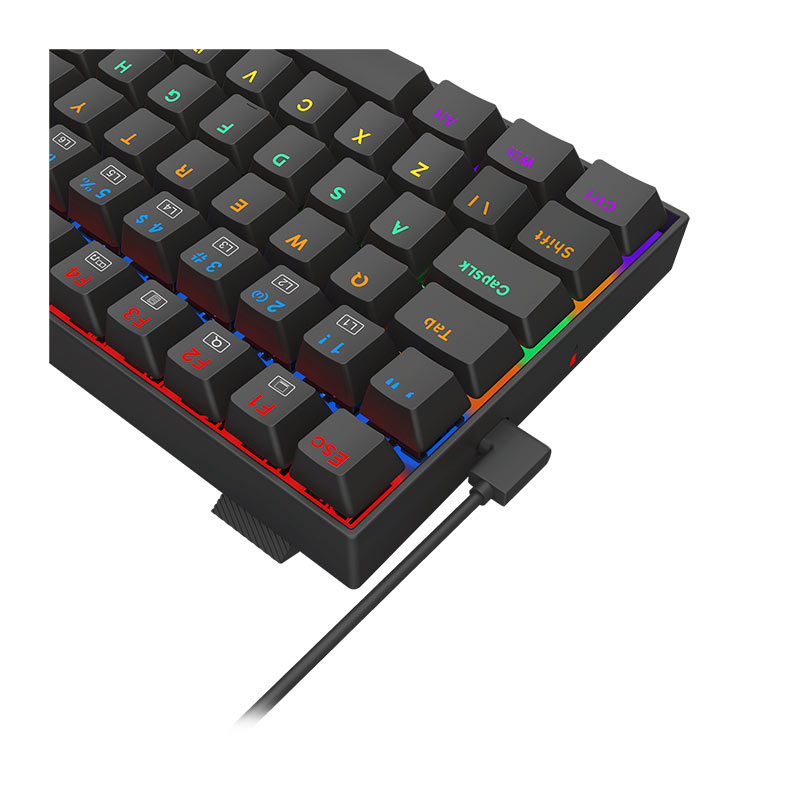 Teclado Mecanico Redragon Phantom, Rainbow, Switch Marrom, Preto, K629-KB-PT-BROWN - miniatura 10