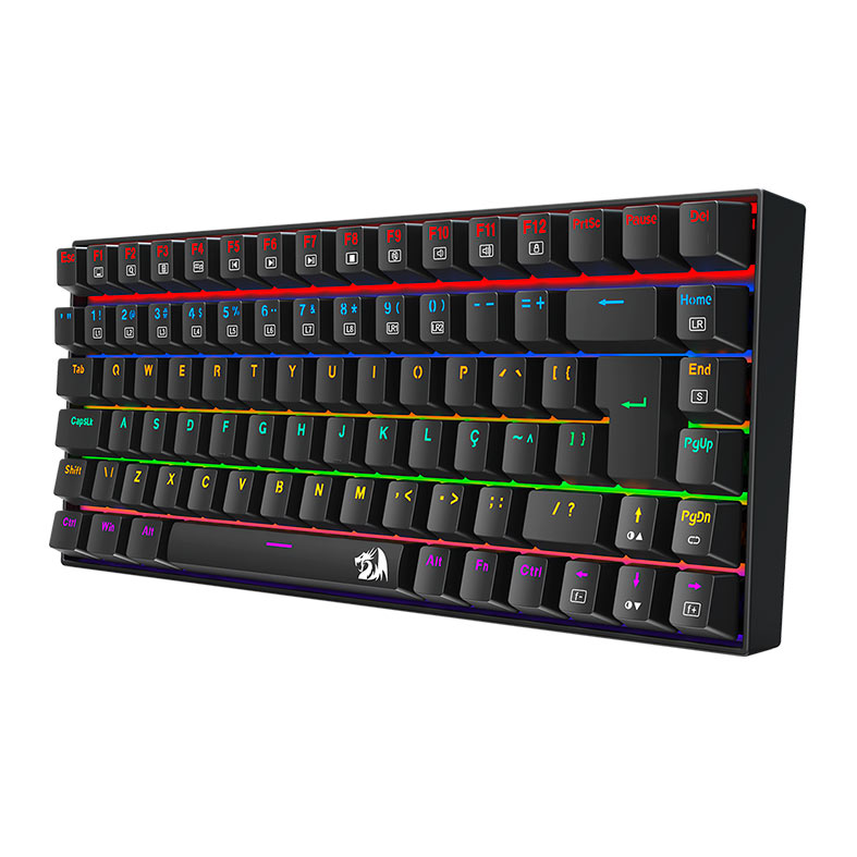 Teclado Mecanico Redragon Phantom, Rainbow, Switch Marrom, Preto, K629-KB-PT-BROWN - miniatura 4
