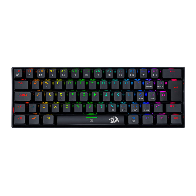 Teclado Mecanico Gamer Redragon Dragonborn, RGB, ABNT2, Switch Brown, Preto, K630RGB-1-PT-BROWN - imagem 1