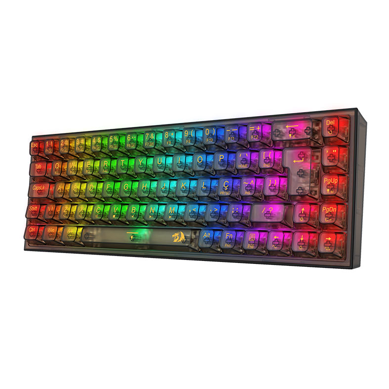 Teclado Mecanico Redragon Castor Pro, RGB, Switch Crystal, Wireless, Preto, K631CTB-RGB-PRO - miniatura 4
