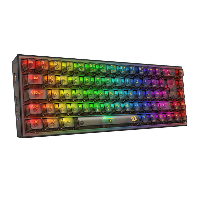 Teclado Mecanico Redragon Castor Pro, RGB, Switch Crystal, Wireless, Preto, K631CTB-RGB-PRO - miniatura 3
