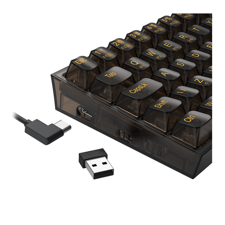 Teclado Mecanico Redragon Castor Pro, RGB, Switch Crystal, Wireless, Preto, K631CTB-RGB-PRO - miniatura 8