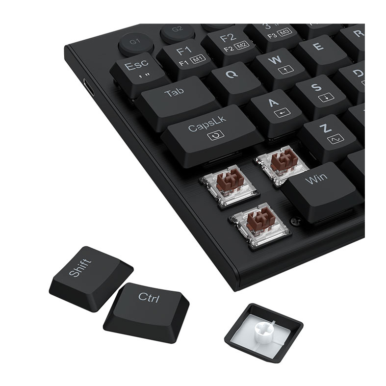 Teclado Mecanico Redragon Horus Mini, RGB, Switch Brown, Preto, K632-RGB-PT-BROWN - miniatura 9