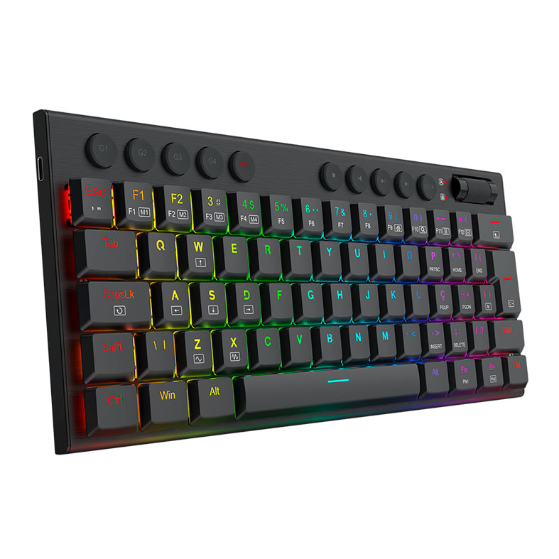 Teclado Mecanico Redragon Horus Mini, RGB, Switch Brown, Preto, K632-RGB-PT-BROWN - miniatura 3