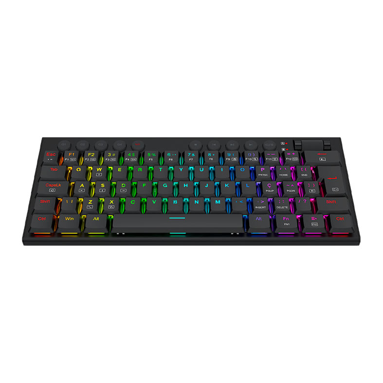 Teclado Mecanico Redragon Horus Mini, RGB, Switch Brown, Preto, K632-RGB-PT-BROWN - miniatura 6