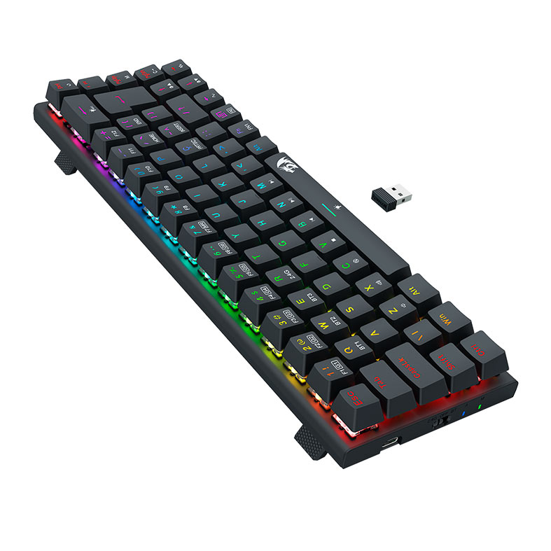 Teclado Mecanico Gamer Redragon Ryze Pro, RGB, Wireless, Switch Brown, K633RGB-PRO-PT-BROWN - miniatura 7