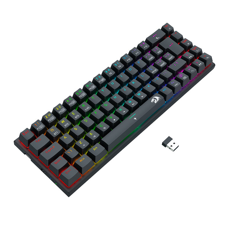 Teclado Mecanico Gamer Redragon Ryze Pro, RGB, Wireless, Switch Brown, K633RGB-PRO-PT-BROWN - miniatura 5