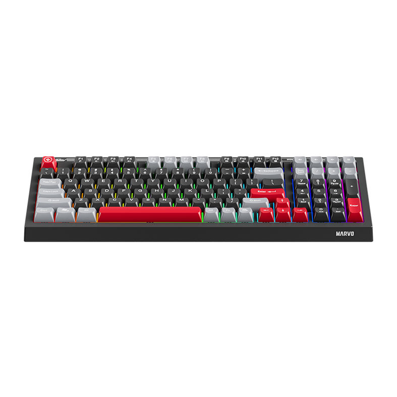 PRE VENDA - Teclado Gamer Marvo K638, Rainbow, Membrana Silent, Preto, K638 - miniatura 6