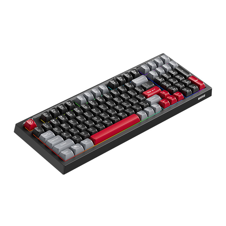 PRE VENDA - Teclado Gamer Marvo K638, Rainbow, Membrana Silent, Preto, K638 - miniatura 5