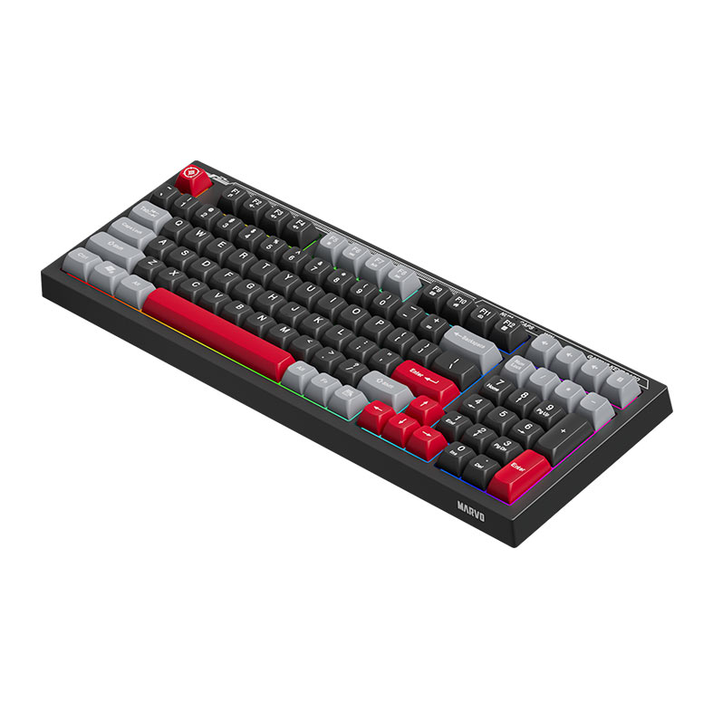 PRE VENDA - Teclado Gamer Marvo K638, Rainbow, Membrana Silent, Preto, K638 - miniatura 7