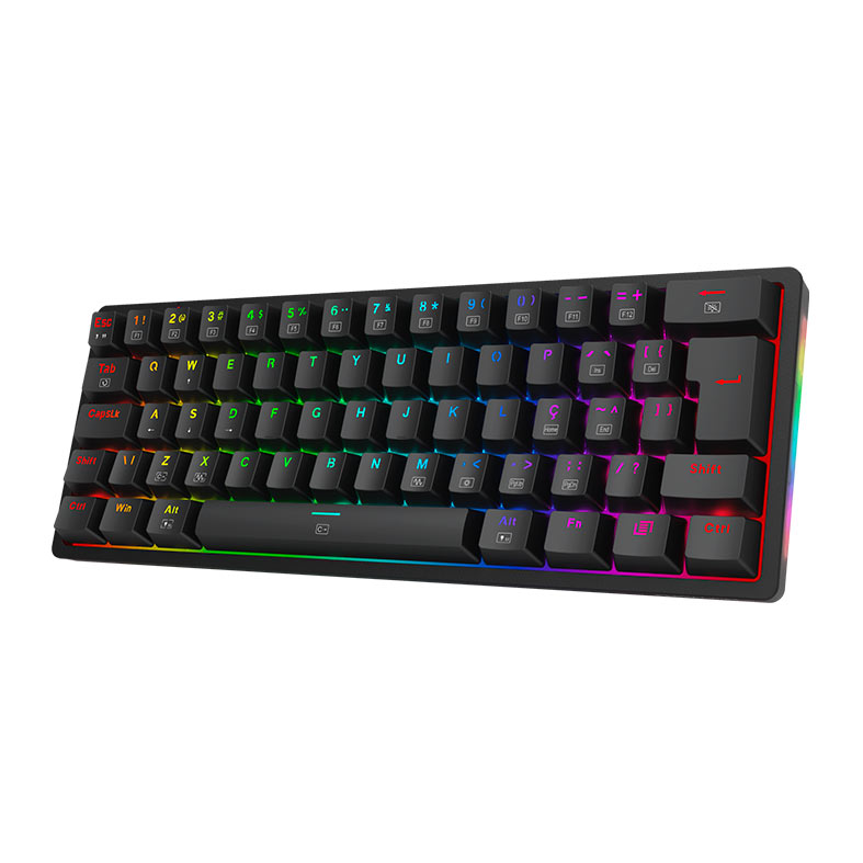 Teclado Mecanico Gamer Redragon Akali, RGB, Switch Brown, Preto, K642-RGB-PT-BROWN - miniatura 4