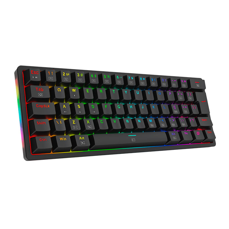 Teclado Mecanico Gamer Redragon Akali, RGB, Switch Brown, Preto, K642-RGB-PT-BROWN - miniatura 3