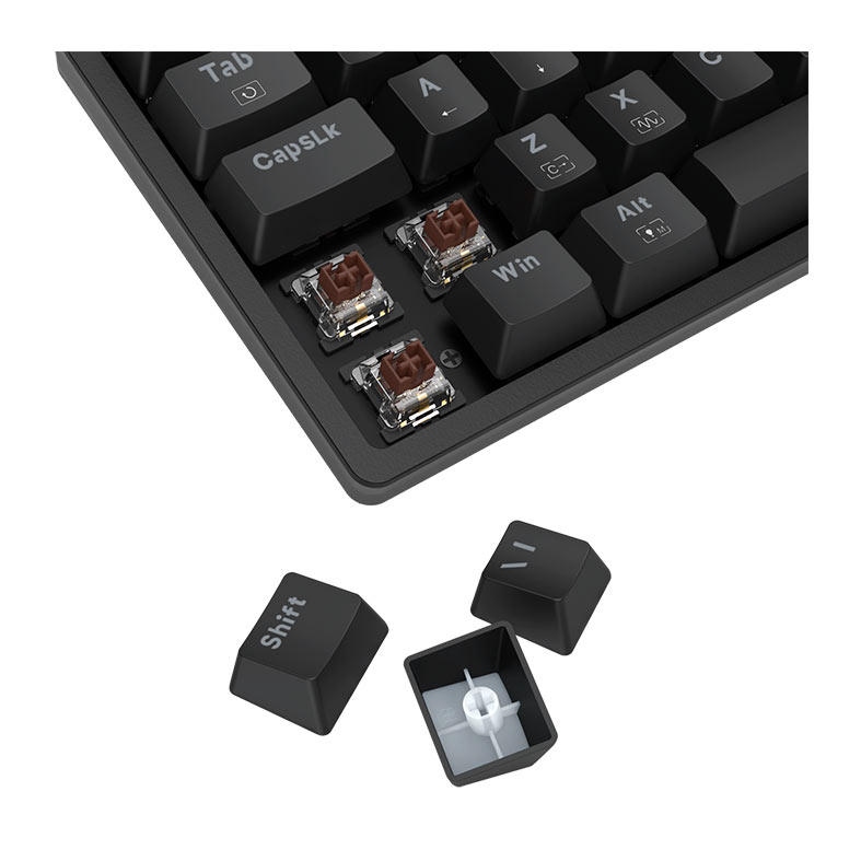 Teclado Mecanico Gamer Redragon Akali, RGB, Switch Brown, Preto, K642-RGB-PT-BROWN - miniatura 9