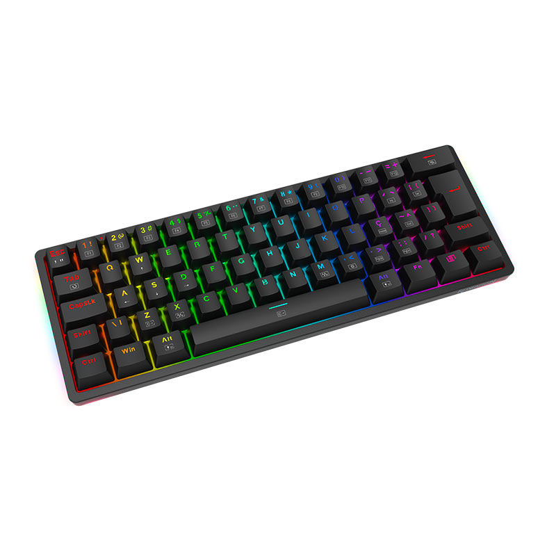 Teclado Mecanico Gamer Redragon Akali, RGB, Switch Brown, Preto, K642-RGB-PT-BROWN - miniatura 5