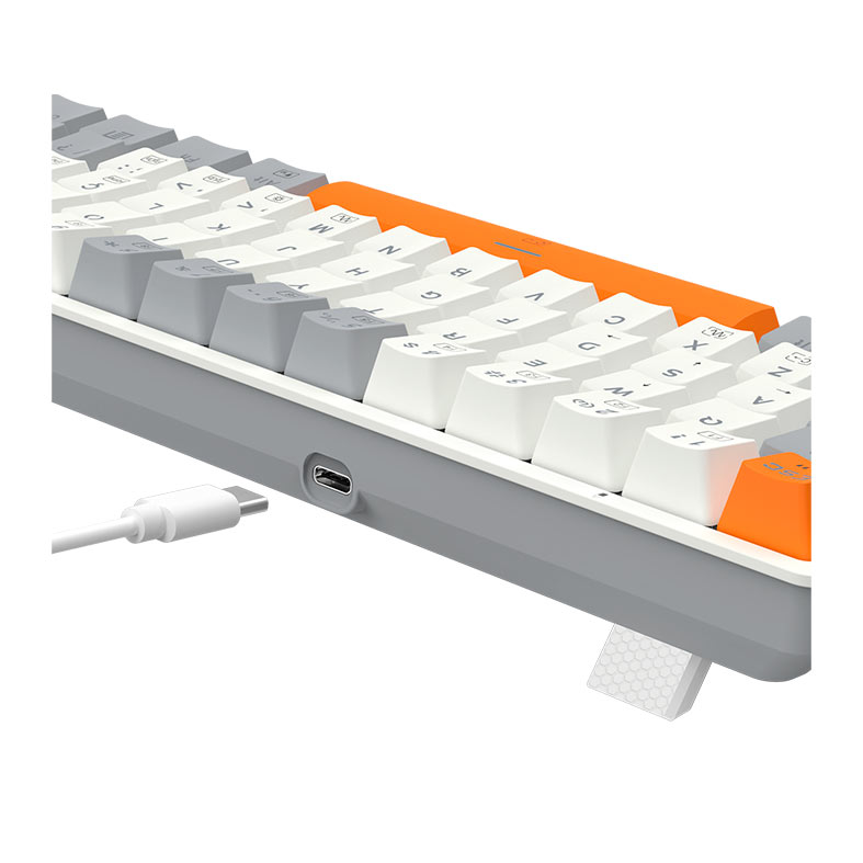 Teclado Mecanico Gamer Redragon Akali , RGB, Switch Brown, Branco, K642WGO-RGB-PT-BROWN - miniatura 8