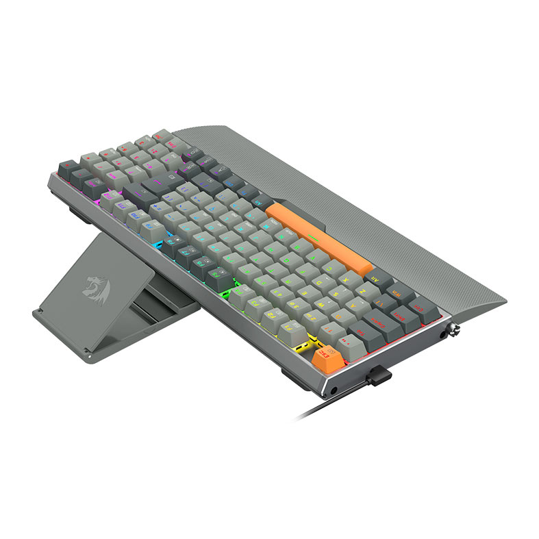 Teclado Mecanico Redragon OLAF, RGB, Switch Marrom, Preto e Cinza, K648GG-RGB-PT-BROWN - miniatura 6