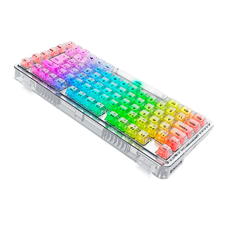 Teclado Mecanico Redragon ELF Pro, RGB, Switch Crystal, Transparente, K649CT-RGB-PRO-PT - miniatura 7