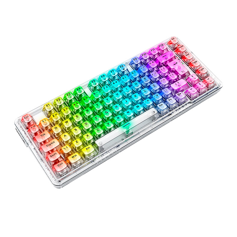 Teclado Mecanico Redragon ELF Pro, RGB, Switch Crystal, Transparente, K649CT-RGB-PRO-PT - miniatura 5