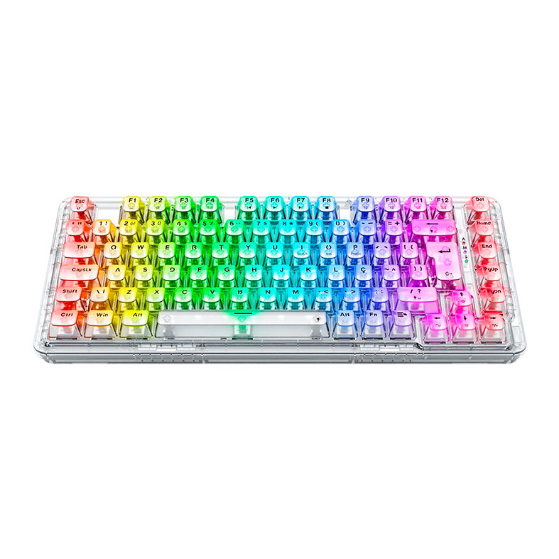 Teclado Mecanico Redragon ELF Pro, RGB, Switch Crystal, Transparente, K649CT-RGB-PRO-PT - miniatura 6