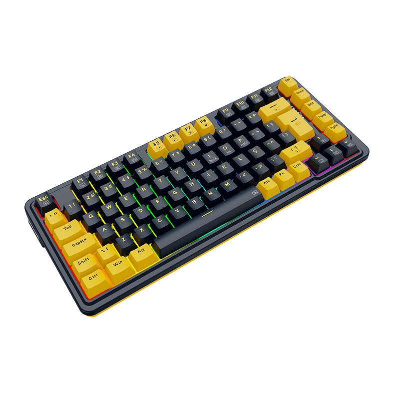 Teclado Mecanico Redragon ELF, RGB, Switch Melt Gold, Preto e Amarelo, K649PY-RGB-PT - miniatura 5