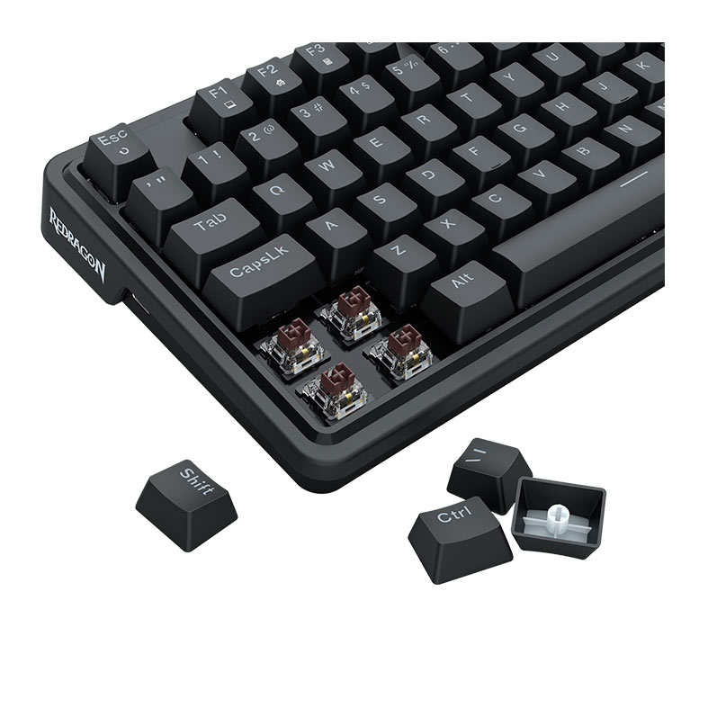 Teclado Mecanico Gamer Redragon Gloria, RGB, ABNT2, Switch Marrom, Preto, K664-RGB-PT-BROWN - miniatura 8