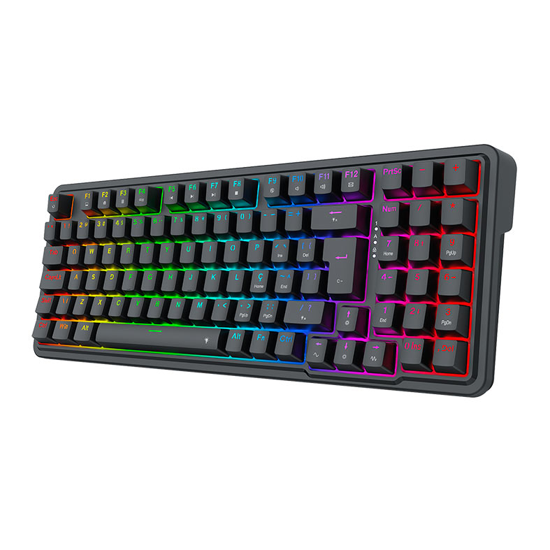 Teclado Mecanico Gamer Redragon Gloria, RGB, ABNT2, Switch Marrom, Preto, K664-RGB-PT-BROWN - miniatura 4