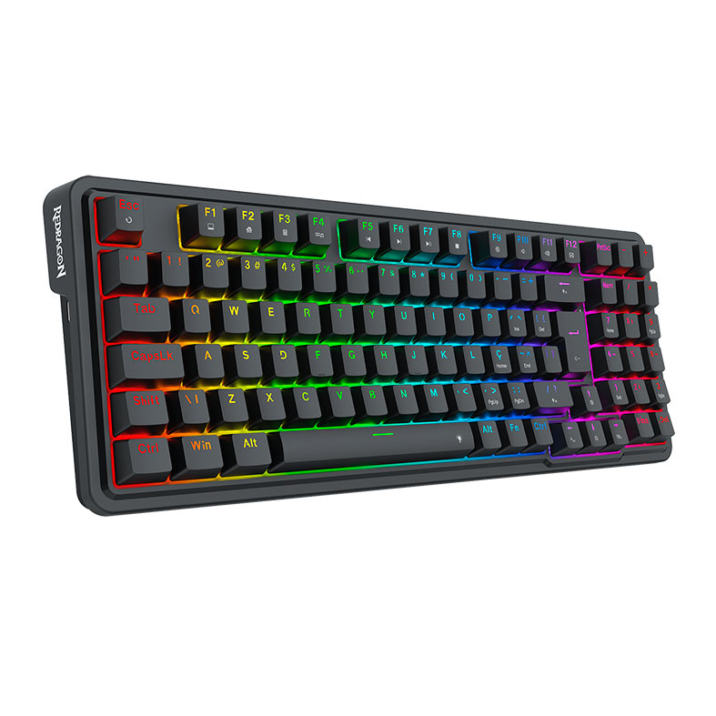 Teclado Mecanico Gamer Redragon Gloria, RGB, ABNT2, Switch Marrom, Preto, K664-RGB-PT-BROWN - miniatura 3