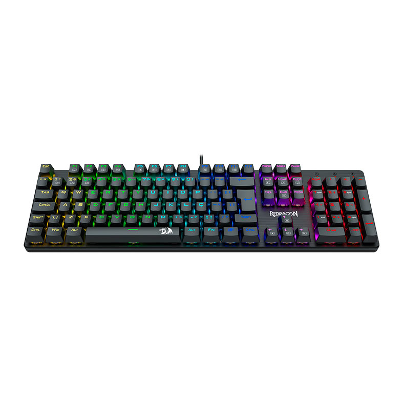 Teclado Mecanico Gamer Redragon Sindri, Rainbow, Switch Marrom, USB, Preto, K671 - miniatura 6